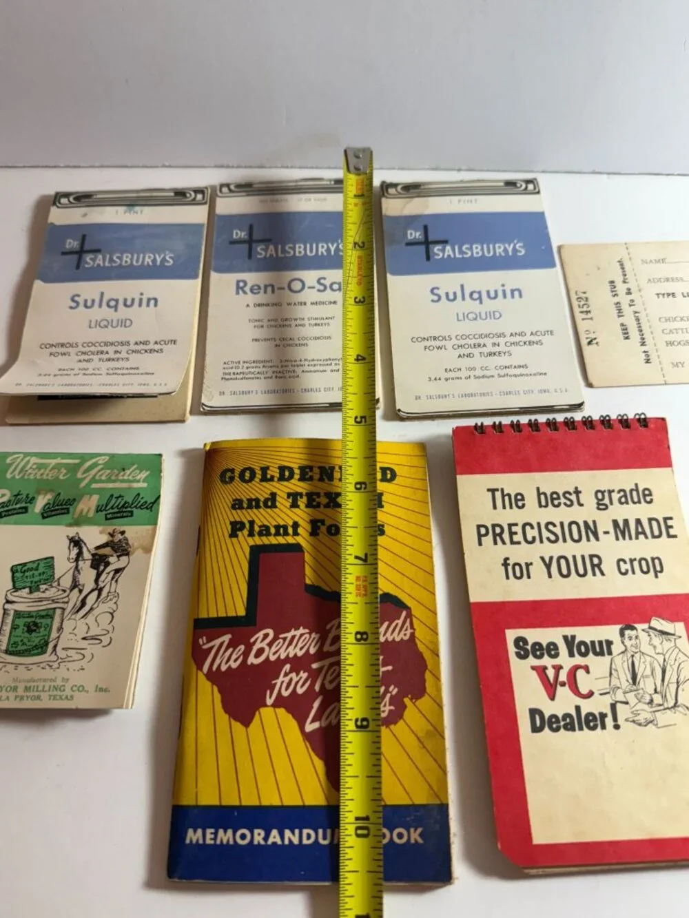 Vintage Advertising Notepads VC Fertilizers Tex Hi Plant Food Farmer Lot READ